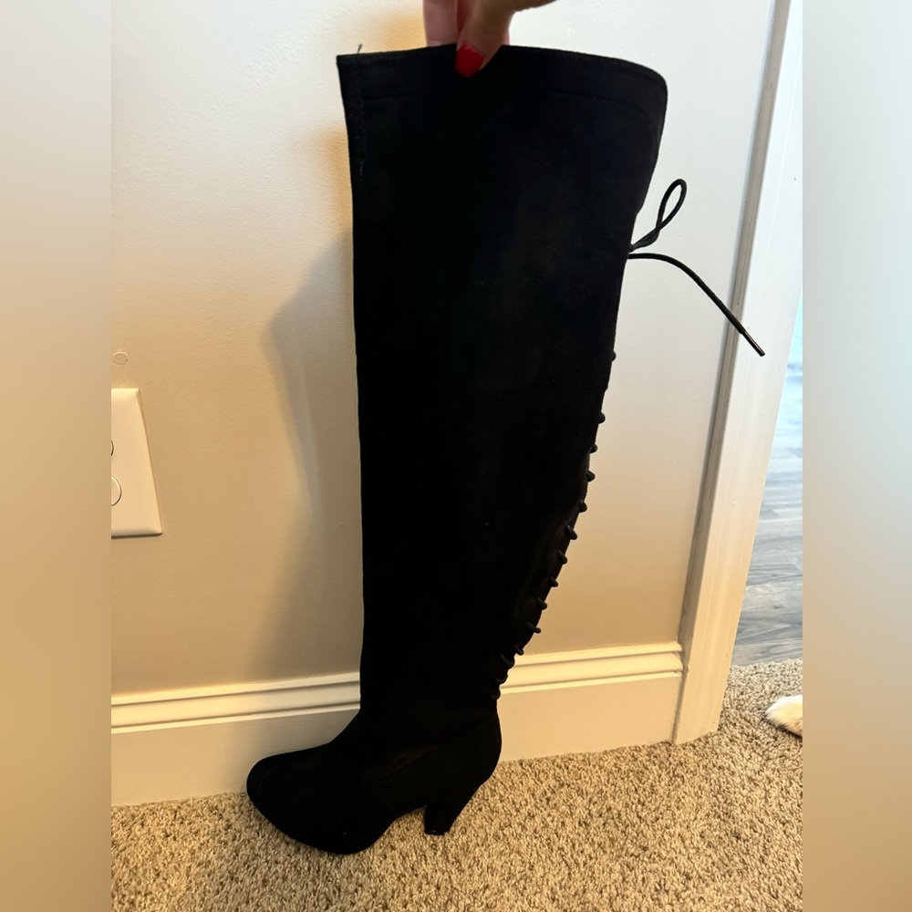 Black over the knee boots